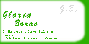 gloria boros business card